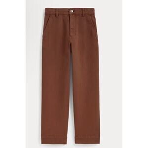 Everlane Utility Straight Leg Pant Rosewood Size 12 High Rise Organic Cotton
